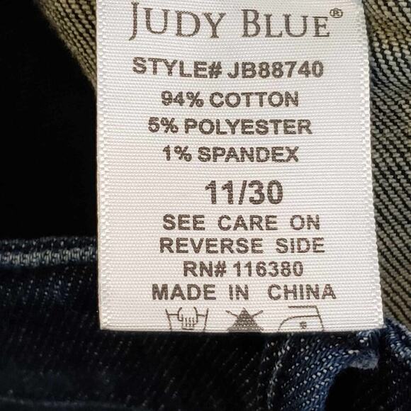 Judy Blue Jogger Jeans Women's 11/30 Dark Wash Blue High Rise Stretch 30 - Picture 5 of 11